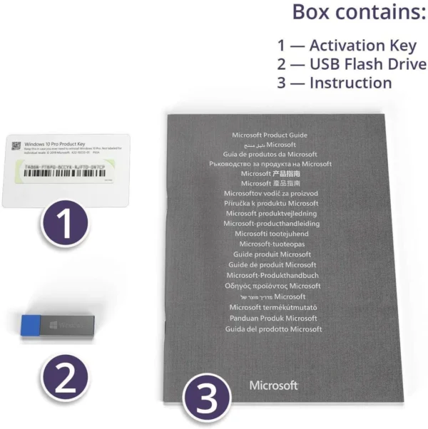 Microsoft Windows 10 Pro Full Retail Version USB Flash Drive 3