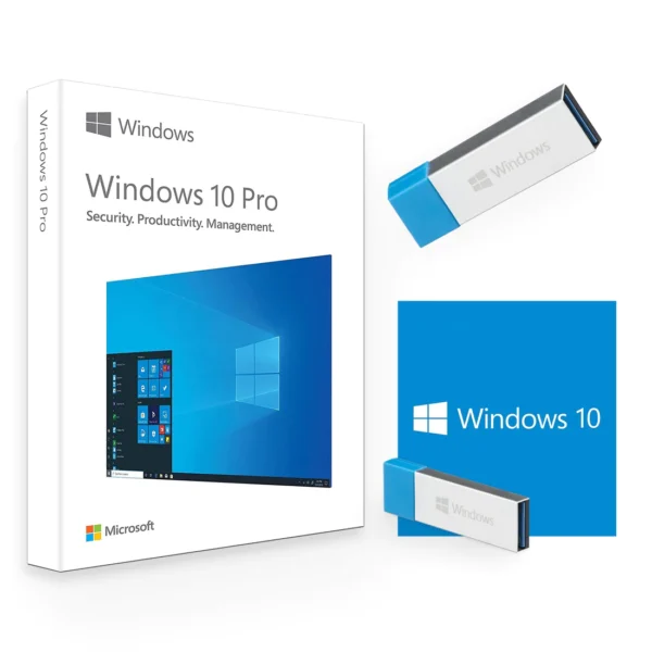 Microsoft Windows 10 Pro Full Retail Version USB Flash Drive