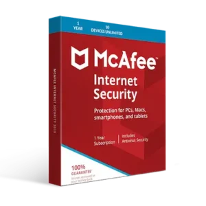 mcafee internet security 10 devices unlimited 1 year